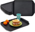 Black Plastic Serving Trays for Eating, Cafeteria, Fast Food (12 x 17 in, 8 Pack)