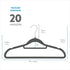 Premium Velvet Hangers with Tie Bar 20-Pack Slim Space Saving Coat Hanger Non Slip Wardrobe Hangers, Clothes Hangers 360° Swivel Hook, Suit, Shirt Dress & Trouser Hangers - Thin Flocked Felt Hangers