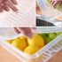 JMUSTTBO Set of 3Pcs Plastic Food Storage Containers,Stackable Fridge Storage Container with Removable Drain Tray and Lid,to Store Fruits, Vegetables, Meat and More (Large)