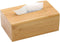Rectangular Bamboo Tissue Box Cover, Water Resistant Wooden Facial Tissue Box for Bathroom, Office Desk, Nightstand 27 X 15.5 X 11.5 cm