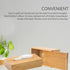 Rectangular Bamboo Tissue Box Cover, Water Resistant Wooden Facial Tissue Box for Bathroom, Office Desk, Nightstand 27 X 15.5 X 11.5 cm