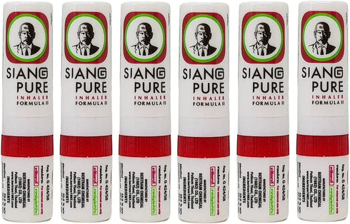 Siang Pure Herbal Menthol Salt Nasal aromatherapy Inhaler/inhalant (Pack of 6)