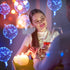 12 Packs LED Balloons Light Up Balloons 15 Inch Clear Glow in the Dark Balloons Globos Bobo Balloons with Rope Lights for Party Wedding Decoration (Blue)