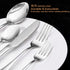 24-Piece Silverware Set with Steak Knives, Premium Stainless Steel Flatware Set for 4, Elegant Cutlery Utensil Sets, Tableware Set Include Knives Forks Spoons, Mirror Polished& Dishwasher Safe