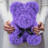 Qivange Rose Bear Rose Teddy Bear Best Gift for Valentines Day, Anniversary, Birthdays & Bridal Showers 10 inch (Purple)