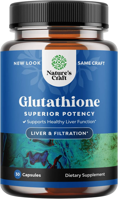 Pure Glutathione Supplement with Glutamic Acid - L Glutathione Pills with Silymarin Milk Thistle Extract ALA and Amino Acid Complex for Liver Support Anti Aging Skin Care Immunity and Brain Health