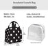 Kslai White and Black Polka Dot Lunch Bag Tote Bag Lunch Bag for Women Lunch Box Insulated Lunch Container