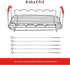 Instant Vortex Official Grill and Lifting Rack with Skewers, 6-Piece, Stainless Steel