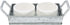 Mind Reader 2 Ceramic, Condiment Set with Galvanized Serving Board, One Size, Silver Tray-2 Bowls