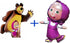 Bright Set of Two Balloons Masha and the Bear, Must Have Accessory for Party Supplies and Birthday Globos Masha y el Oso