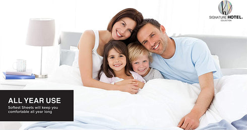 Signature Hotel Collection Bed Sheet Set - 4 Piece Set - The Softest Sheets Ever - Microfiber Material - Luxury Hotel Style Bedding - Wrinkle Free, Deep Pockets, Easy Fit - Blush - Full