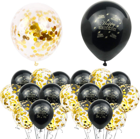 21st Birthday Decorations for Him Her, 21 Years Birthday Decorations with 40 Inch Gold Number Balloons, Banner, 21 Sign Latex Balloon, Fringe Curtains and Cups Foil Balloons