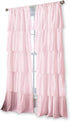 Curtainworks Flounced Ruffle Rod Pocket Curtain Panel, 63 in, Pink