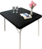 Monibana Cocktail Fitted Spandex Stretch Square Table Covers Caps Elastic Square Tablecloth Black Table Topper 34x34 Inch