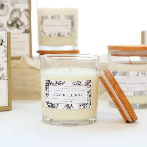 Aronica Pure Candle | Black Cherry |100% Soy Wax | Home Scented Candles | Slow Burn Candles