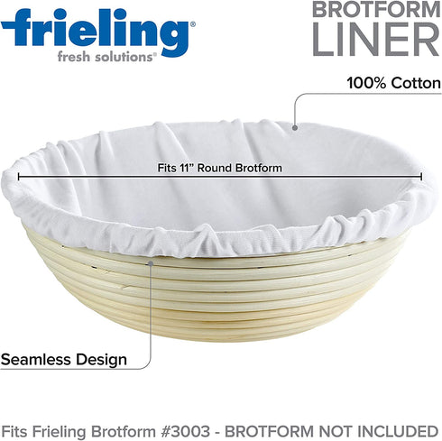 Frieling Brotform Liner Round 8", 100% Cotton