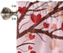 Kitchen Cafe Window Valance Valentine's Day Red Love Tree Rod Pocket Short Curtain Panel Spring Curtains, Romantic Farm Truck with Heart Window Treatments Drapes for Living Room Bathroom Bedroom