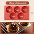 3 Pcs Hot Bomb Mold Silicon, 3'' Hole Chocolate Molds Bomb for Cake Mousse Dessert Baking Pan, Silicone Sphere Chocolate Molds Ball Baking Mold 5 Holes for Chocolate Bombs, Jelly, Dome Mousse