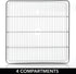 mDesign Plastic Divided Drawer Organizer Storage Bin for Home Office, Desk Drawer, Shelf, Cabinet - 4 Compartments, 12" Long + 32 Adhesive Labels - Clear