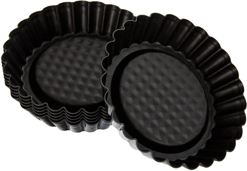 Zenker Non-Stick Carbon Steel Mini Tart Pans, 4-Inch Diameter, Set of 6