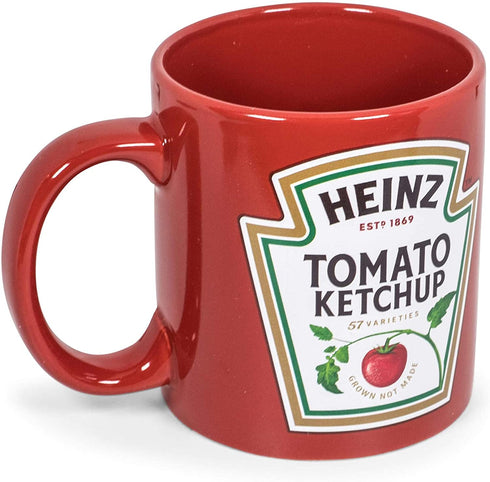 Heinz Ketchup Logo"Worth The Wait" Ceramic Coffee Mug | Collectible Drinkware And Novelty Kitchen Gifts | Oversized Cup For Tea, Cocoa, Hot And Cold Beverages | Holds 16 Ounces