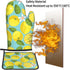 VEIZKUO Lemon Pattern Yellow Oven Mitts Cute Pot Holders Sets for Kitchen Hot Pads Heat Resistant Washable for Counter Table Decorative BBQ Cooking Baking Grilling, One Size