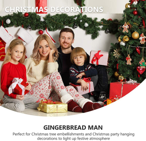 IMIKEYA 10pcs Gingerbread Man Ornament Christmas Tree Hanging Pendants Gingerbread Man Decorations Ornaments for Home Christmas Decor