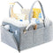 Diaper Caddy Organizer - Parenting Made Easy - Large Portable Diaper Organizer to Store All Baby™s Nursery Essentials To Go - Baby Diaper Caddy Organizer Bag With Zipper Pocket