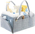 Diaper Caddy Organizer - Parenting Made Easy - Large Portable Diaper Organizer to Store All Baby™s Nursery Essentials To Go - Baby Diaper Caddy Organizer Bag With Zipper Pocket