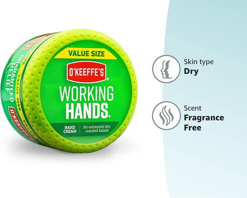 O'Keeffe's Working Hands Hand Cream Value Size, 6.8 Ounce Jar, (Pack of 1)