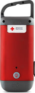 Eton American Red Cross Crank-Powered Clipray Clip-On Flashlight & Smartphone Charger, Red