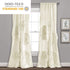 Lush Decor, Ivory Serena Window Panel for Living, Dining Room, Bedroom (Single Curtain), 84 x 54 L