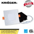 Krieger LED Recessed Ceiling Light Fixture, 4 Inch Ultra-Thin Square with Rounded Back, 3 Color Temperature Options, Dimmable, 750 Lumen, 9 Watt (60W Equivalent), Quick Install - ETL and ES Certified