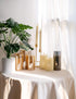 Flameless Taper Candles H9"x D1" Dripless Real Wax Moving Wick Electric Candles with Remote Timer LED Battery Operated Candles for Table Centerpieces Party Decorations Ivory