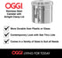 Oggi Food Storage Container, 36-Ounce, Stainless Steel