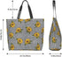 Fxuocza Sunflower Plaid Canvas Tote Bag Shopping Bag for Women Oversized Tote Bag for Grocery Travel Reusable Sunflower Bags