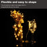 20 Pack Each 30 LED Fairy Lights Battery Operated,5ft Silver Wire Warm White Mason Jar Lights,Firefly Mini Led String Lights for Mason Jars Party Crafts Wedding Décor