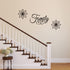 3 Pieces Family Metal Wall Sign Black Metal Family Word Wall Art Metal Family Wall Hanging Sign, 2 Pieces Black Metal Flower Wall Sculpture for Home Dining Room Kitchen Door Decorations Wall Decor