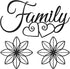 3 Pieces Family Metal Wall Sign Black Metal Family Word Wall Art Metal Family Wall Hanging Sign, 2 Pieces Black Metal Flower Wall Sculpture for Home Dining Room Kitchen Door Decorations Wall Decor