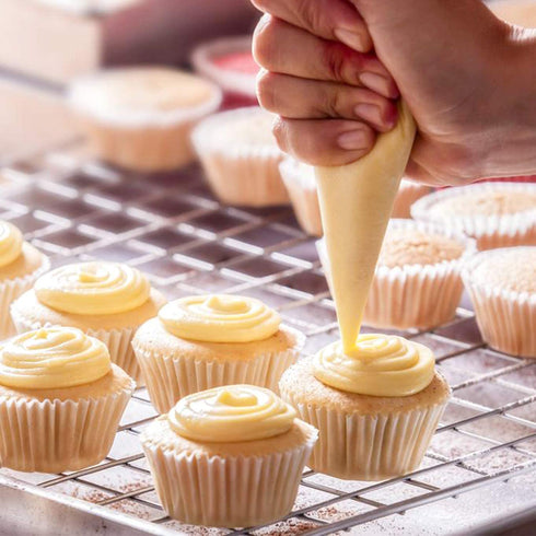 Meao 100 Pcs Large Thickened 24" Inch Disposable Cream Pastry Bags Icing Piping Bags Decorating Bags for Cake Cupcakes Frosting #B