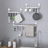 Avolare Suction Cup Towel Bar, Adjustable 24 Inches Towel Holder for Bathroom, Drill Free Removable Wall Mount Towel Rack with 5 Sliding Hooks, Hand Towel Hanger for Kitchen, Toilet, Shower, Door