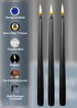 12 Pack Tall Taper Candles - 10 Inch Black Dripless, Unscented Dinner Candle - Paraffin Wax with Cotton Wicks - 8 Hour Burn Time