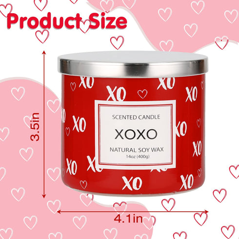 Valentine™s Day Scented Candle Gift Champagne Secented Natural Soy Candle 3 Wick Large Jar 14 oz Sweet Party Decor