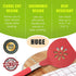 Homi Styles Jumbo Nylon Kitchen Pancake Spatula | Wide Non-Stick Slotted Blade with Floral Cut-Out Design - Great for Pancake Flipper, and Egg Turner | 15 x 6.5 Inches ( Red)