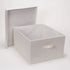 Household Essentials 115 Storage Box with Lid and Handle | Natural Beige Canvas | Jumbo