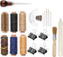 Bookbinding Kit - KOOTIKO Bookbinding Supplies, Hand Book Binding Starter Tools Set with Real Bone Folder,Paper Awl, Large-Eye Needles, Glue Brush, Wax Thread for Handmade DIY Books