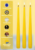 Hyoola Tall Taper Candles - 10 Inch Yellow Unscented Dripless Taper Candles - 8 Hour Burn Time - 12 Pack