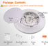 Cloudy Bay Motion Sensor Ceiling Light, 120V CRI90 10W 5000K Bright Day Light,6.5 inch LED Flush Mount Round Lighting Fixture for Garage,Walk-in Closet,Attic,Pantry Wet Location White Finish