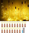 Wine Bottle String Lights with Cork,18 Pack 20 LED Warm White Mini Silver Copper Wire Fairy Lights Fit DIY Party Wedding Table Centerpieces Decor (Warm White)