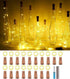 Wine Bottle String Lights with Cork,18 Pack 20 LED Warm White Mini Silver Copper Wire Fairy Lights Fit DIY Party Wedding Table Centerpieces Decor (Warm White)